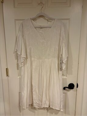 Rip Curl White Embroidered Dress